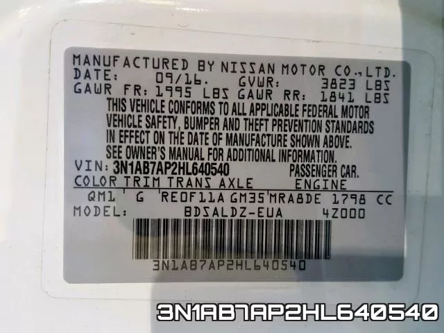 3N1AB7AP2HL640540 фото 2