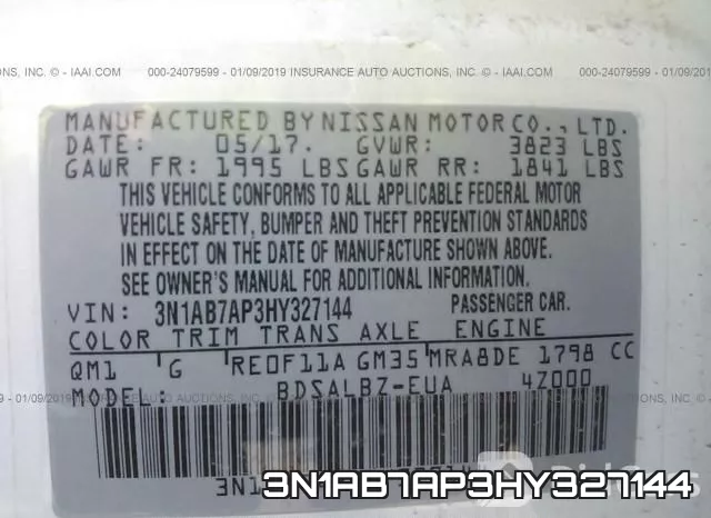 3N1AB7AP3HY327144 фото 10