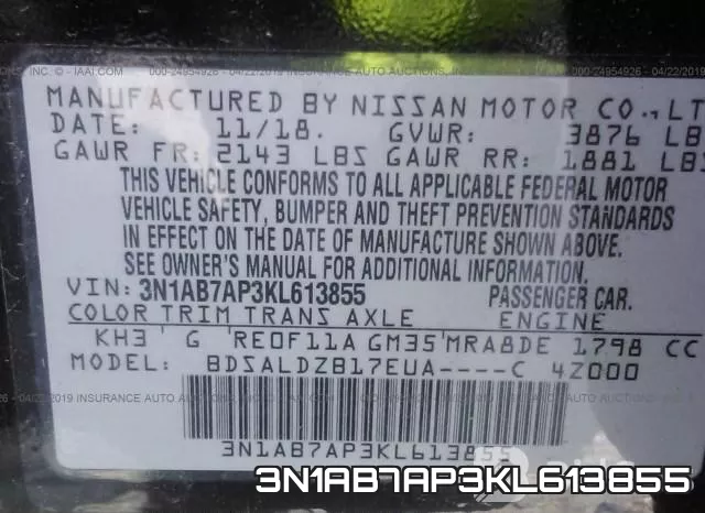 3N1AB7AP3KL613855 фото 10