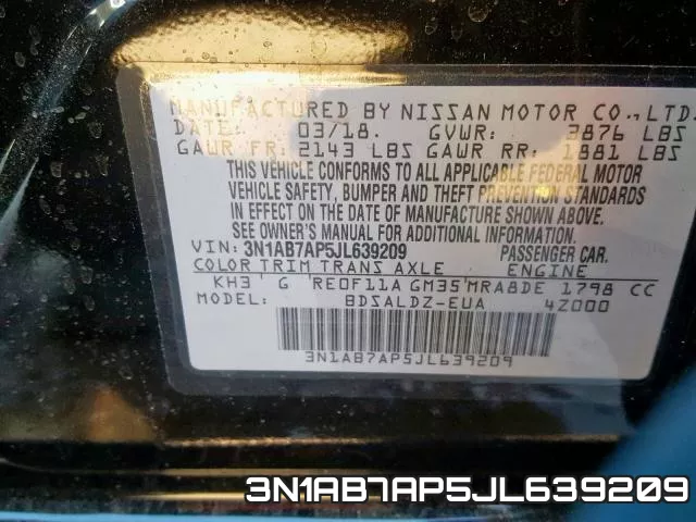 3N1AB7AP5JL639209 фото 2