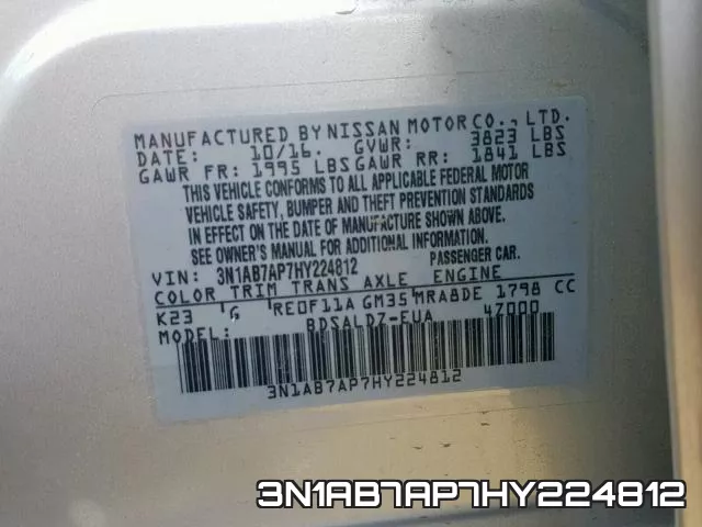 3N1AB7AP7HY224812 фото 2
