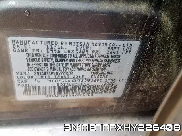 3N1AB7APXHY226408 фото 2