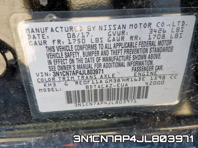 3N1CN7AP4JL803971 фото 2