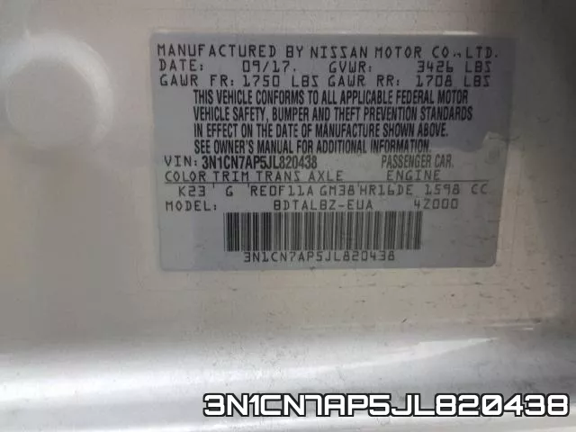 3N1CN7AP5JL820438 фото 2