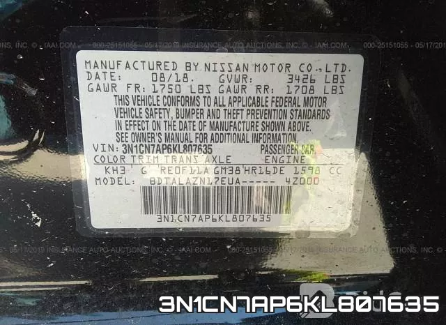 3N1CN7AP6KL807635 фото 10