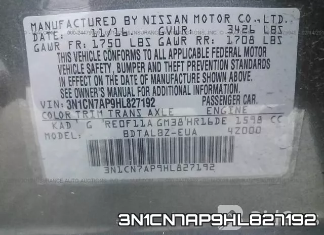 3N1CN7AP9HL827192 фото 10