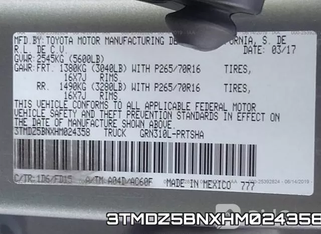3TMDZ5BNXHM024358 фото 10