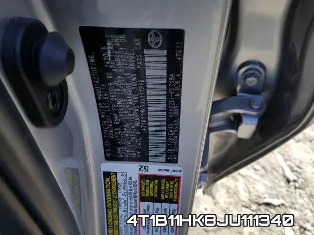 4T1B11HK8JU111340 фото 2
