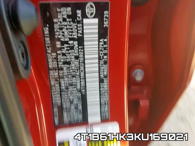 4T1B61HK3KU169021 фото 2