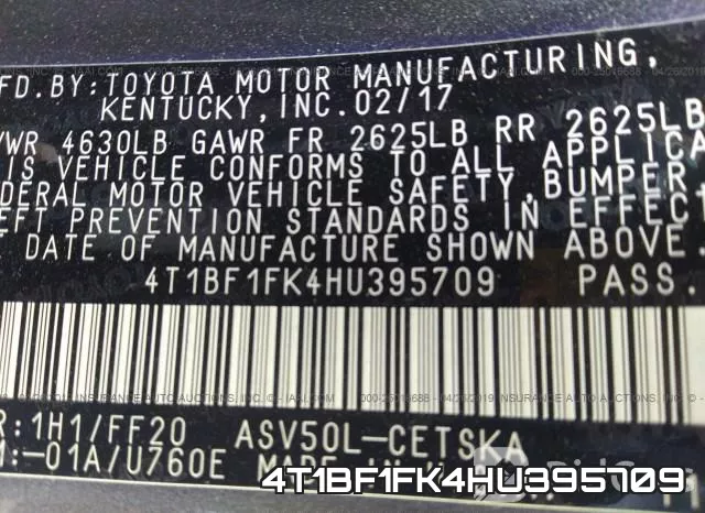4T1BF1FK4HU395709 фото 9