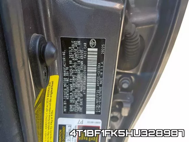 4T1BF1FK5HU328987 фото 2