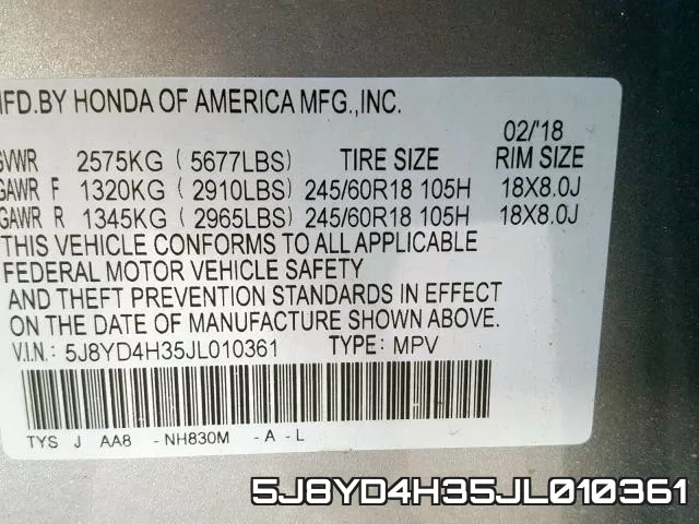 5J8YD4H35JL010361 фото 2
