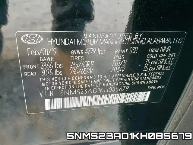 5NMS23AD1KH085679 фото 2