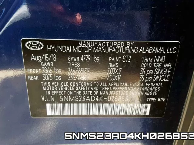 5NMS23AD4KH026853 фото 2