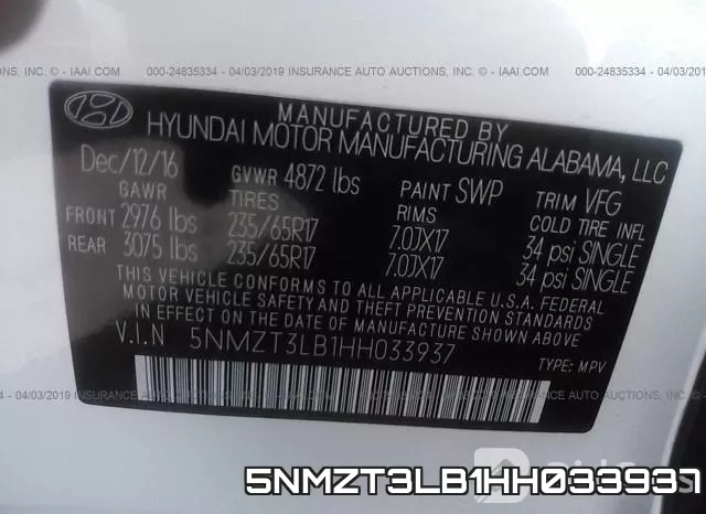 5NMZT3LB1HH033937 фото 10