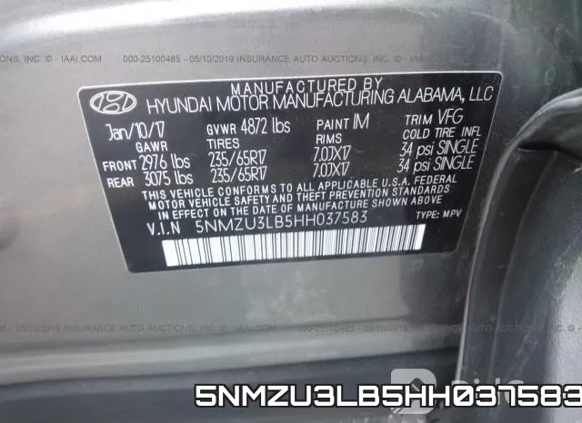 5NMZU3LB5HH037583 фото 10