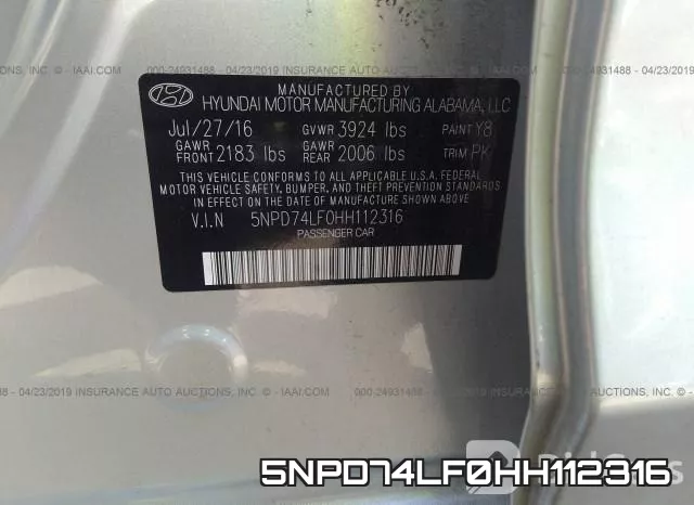 5NPD74LF0HH112316 фото 10