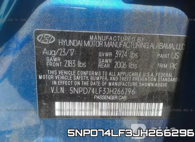 5NPD74LF3JH266296 фото 10