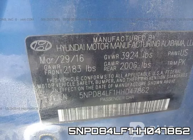 5NPD84LF1HH047862 фото 10