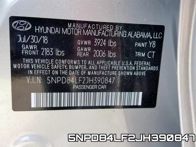5NPD84LF2JH390847 фото 2