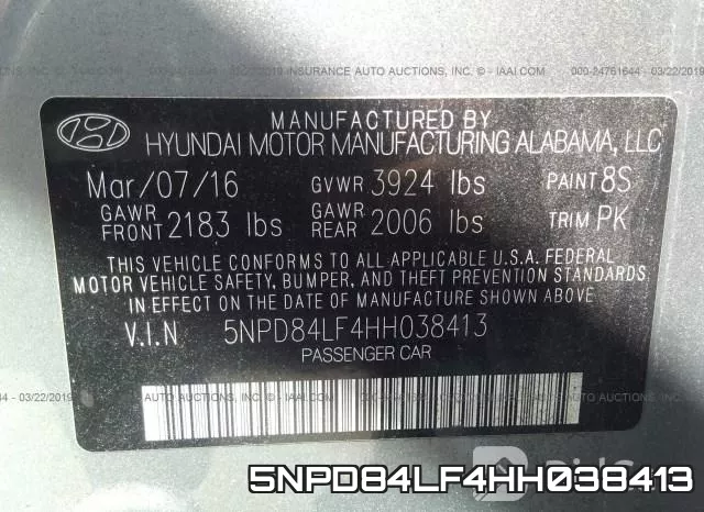5NPD84LF4HH038413 фото 10