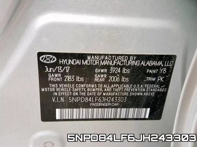 5NPD84LF6JH243303 фото 2