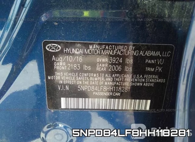 5NPD84LF8HH118281 фото 10