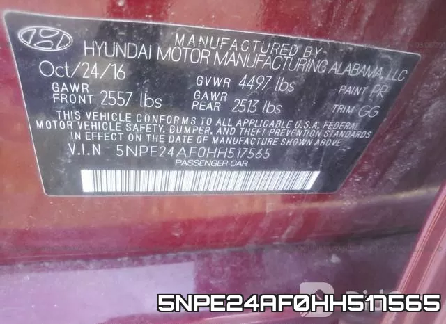 5NPE24AF0HH517565 фото 10
