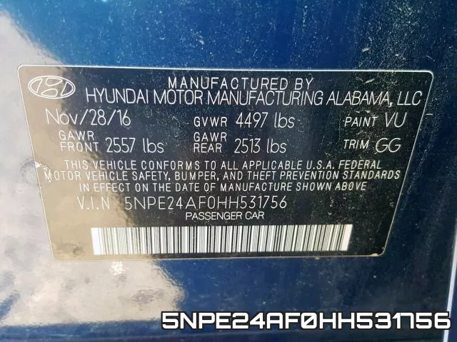 5NPE24AF0HH531756 фото 2