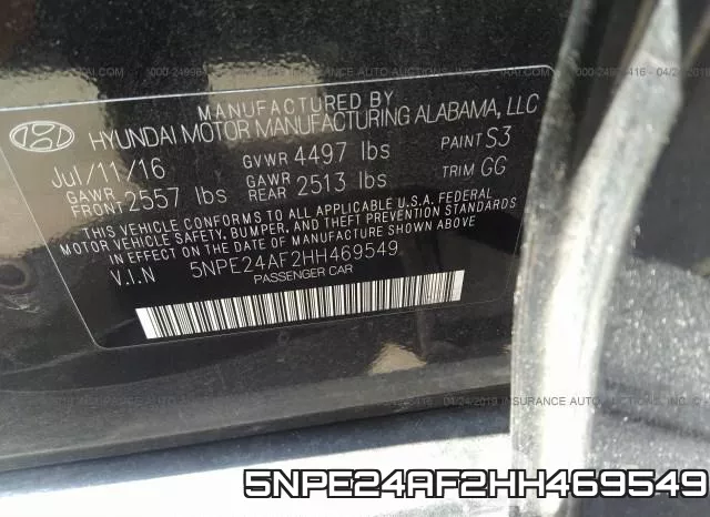 5NPE24AF2HH469549 фото 10