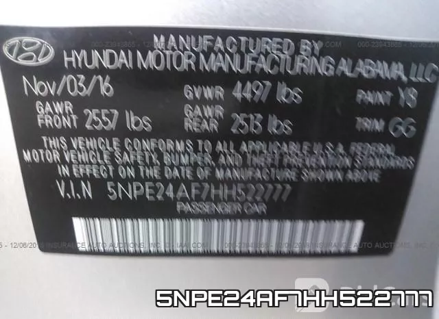 5NPE24AF7HH522777 фото 10