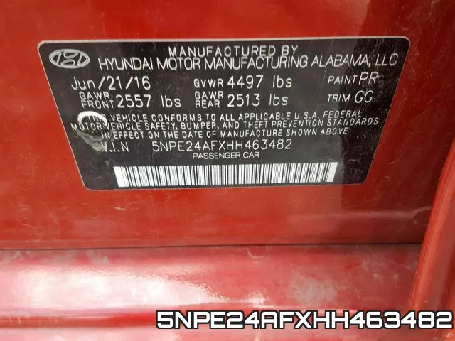 5NPE24AFXHH463482 фото 2
