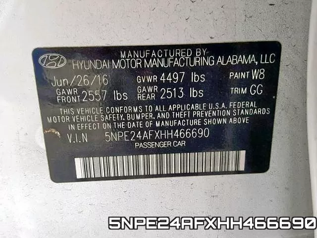 5NPE24AFXHH466690 фото 2