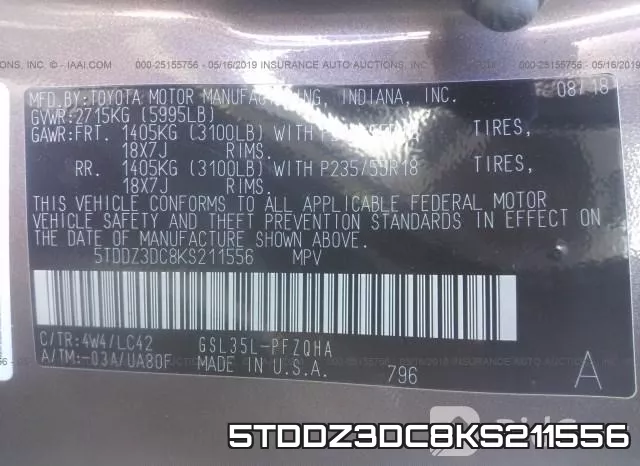 5TDDZ3DC8KS211556 фото 10