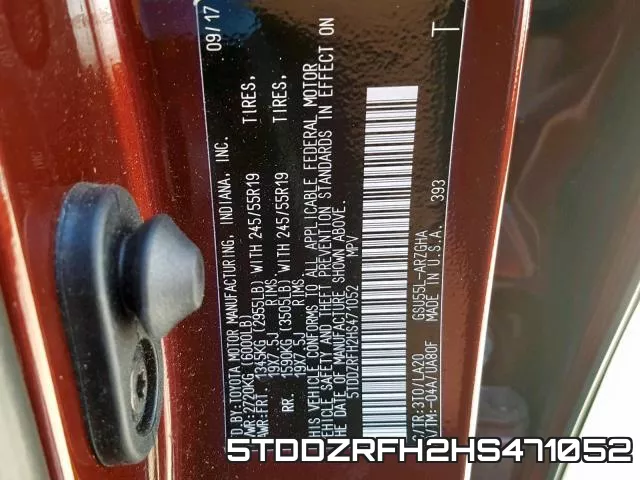 5TDDZRFH2HS471052 фото 2