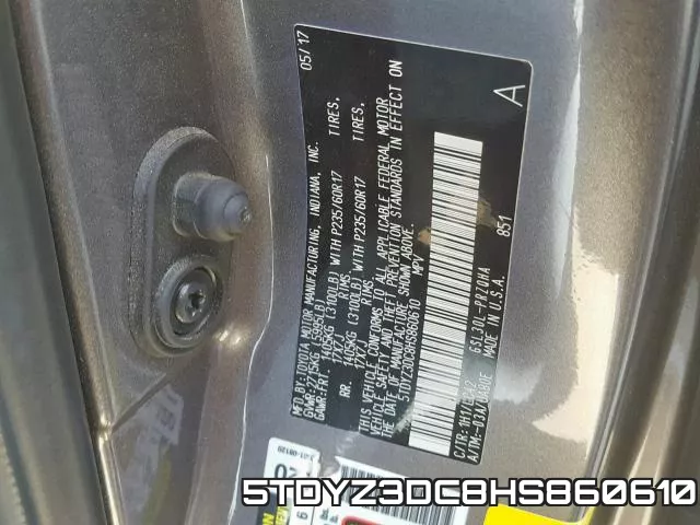 5TDYZ3DC8HS860610 фото 2