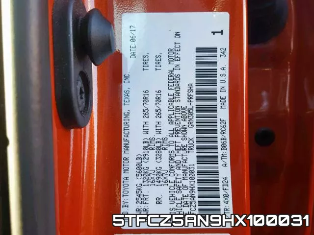 5TFCZ5AN9HX100031 фото 2