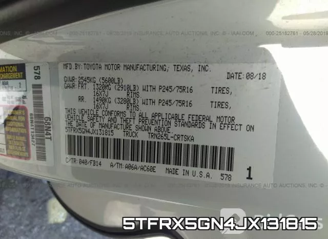 5TFRX5GN4JX131815 фото 10