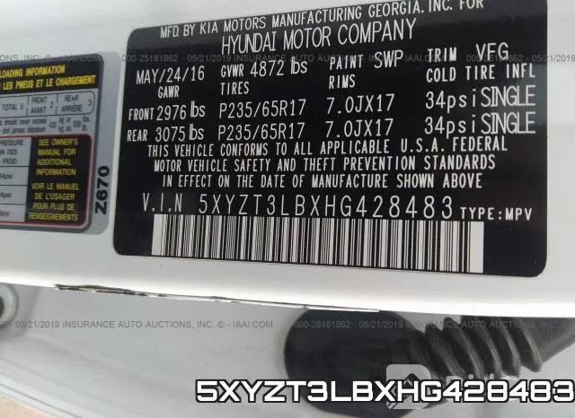 5XYZT3LBXHG428483 фото 10