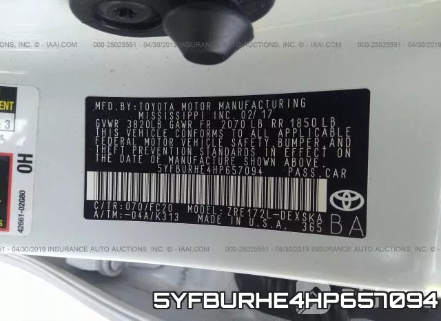 5YFBURHE4HP657094 фото 10