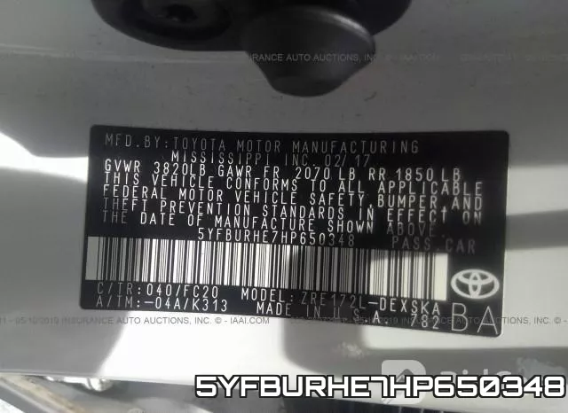 5YFBURHE7HP650348 фото 10