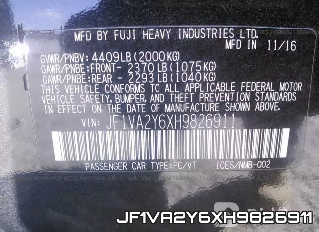 JF1VA2Y6XH9826911 фото 10
