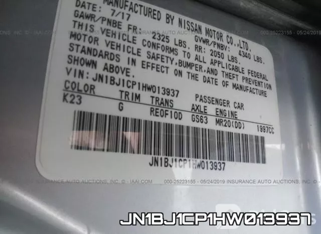 JN1BJ1CP1HW013937 фото 10