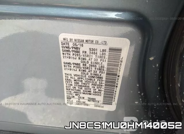 JN8CS1MU0HM140052 фото 10