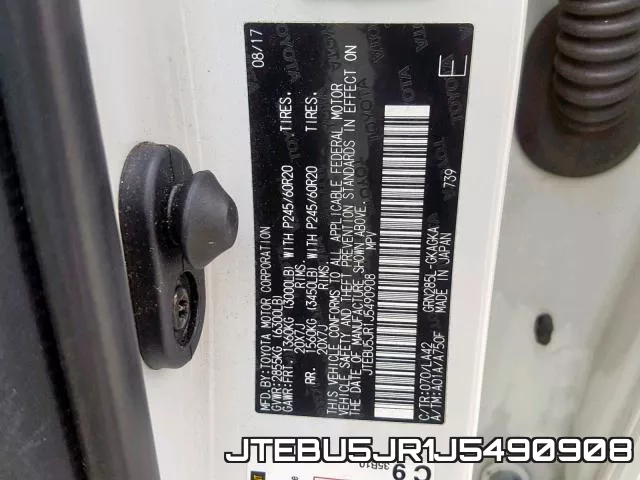 JTEBU5JR1J5490908 фото 2
