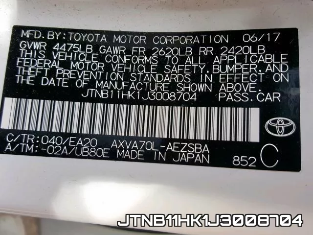 JTNB11HK1J3008704 фото 2