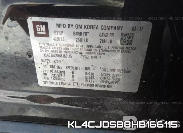 KL4CJDSB8HB166115 фото 10