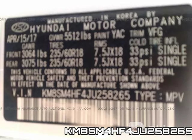 KM8SM4HF4JU258265 фото 10
