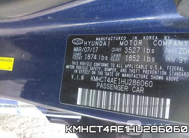 KMHCT4AE1HU286060 фото 10