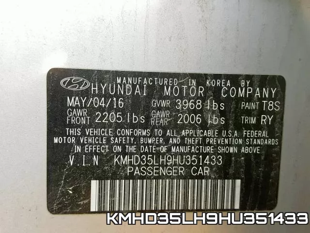 KMHD35LH9HU351433 фото 2